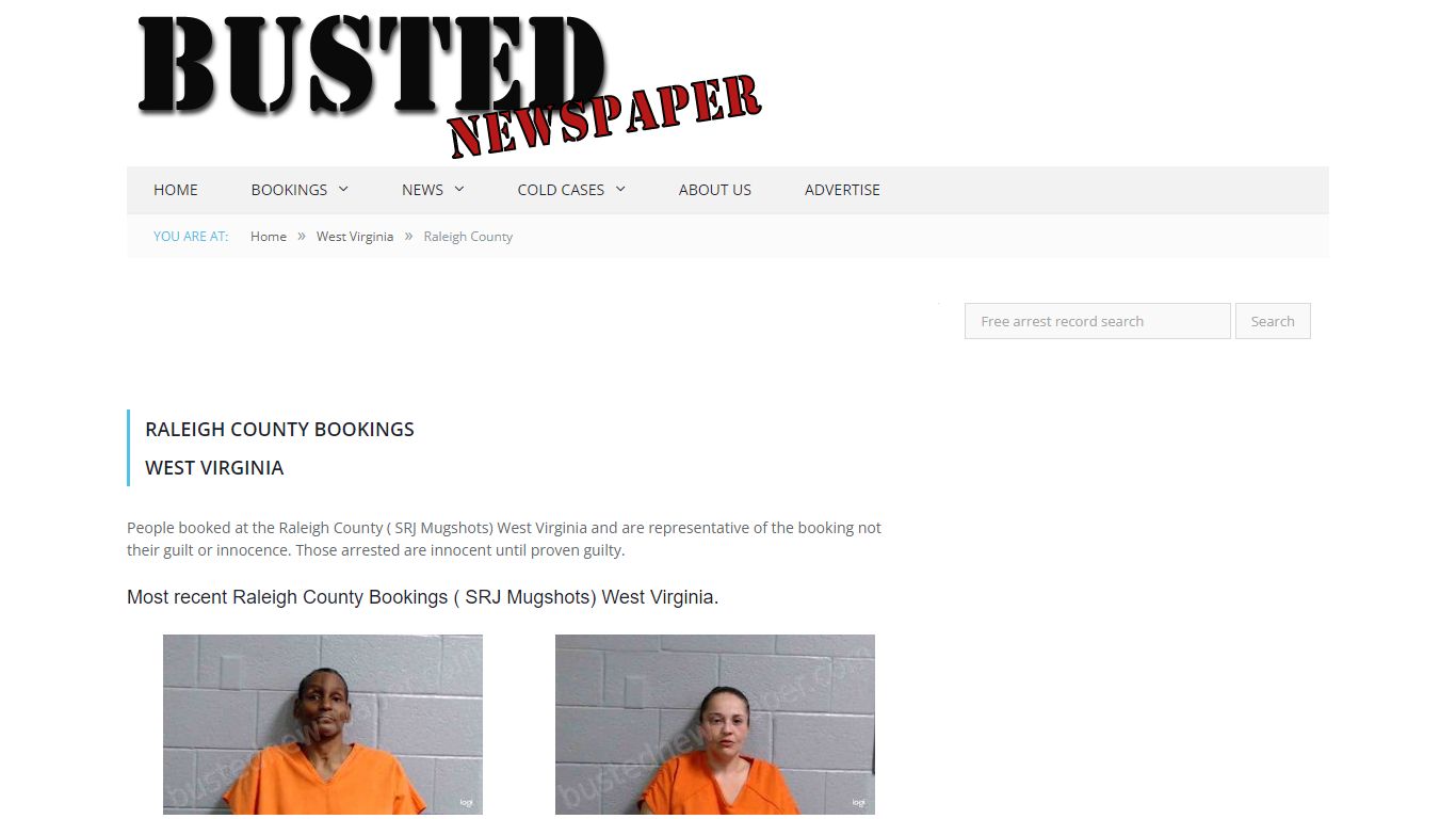 Raleigh County, WV ( SRJ WV ) Mugshots - BUSTEDNEWSPAPER.COM
